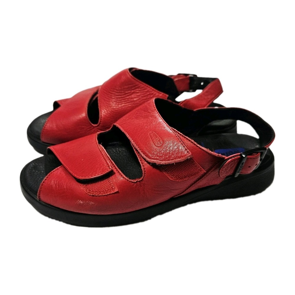 Wolky Shoes Womens Size 39 Red/Black Sandals Comfort Walking Adjustable Strap
